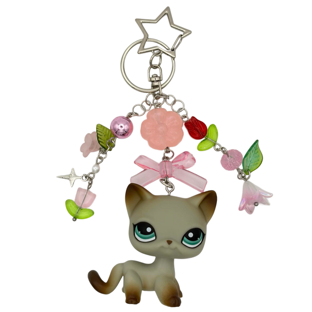 Egyptian Shorthair Cat LPS Keychain #391