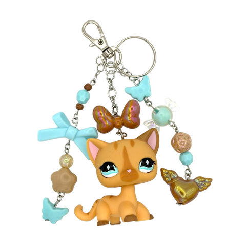 Diamond Eye Shorthair Cat LPS Keychain #886