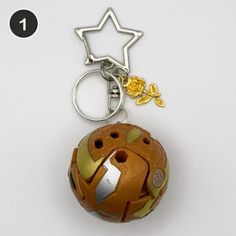#1 Rosegold Brawler upcycled Bakugan keychain