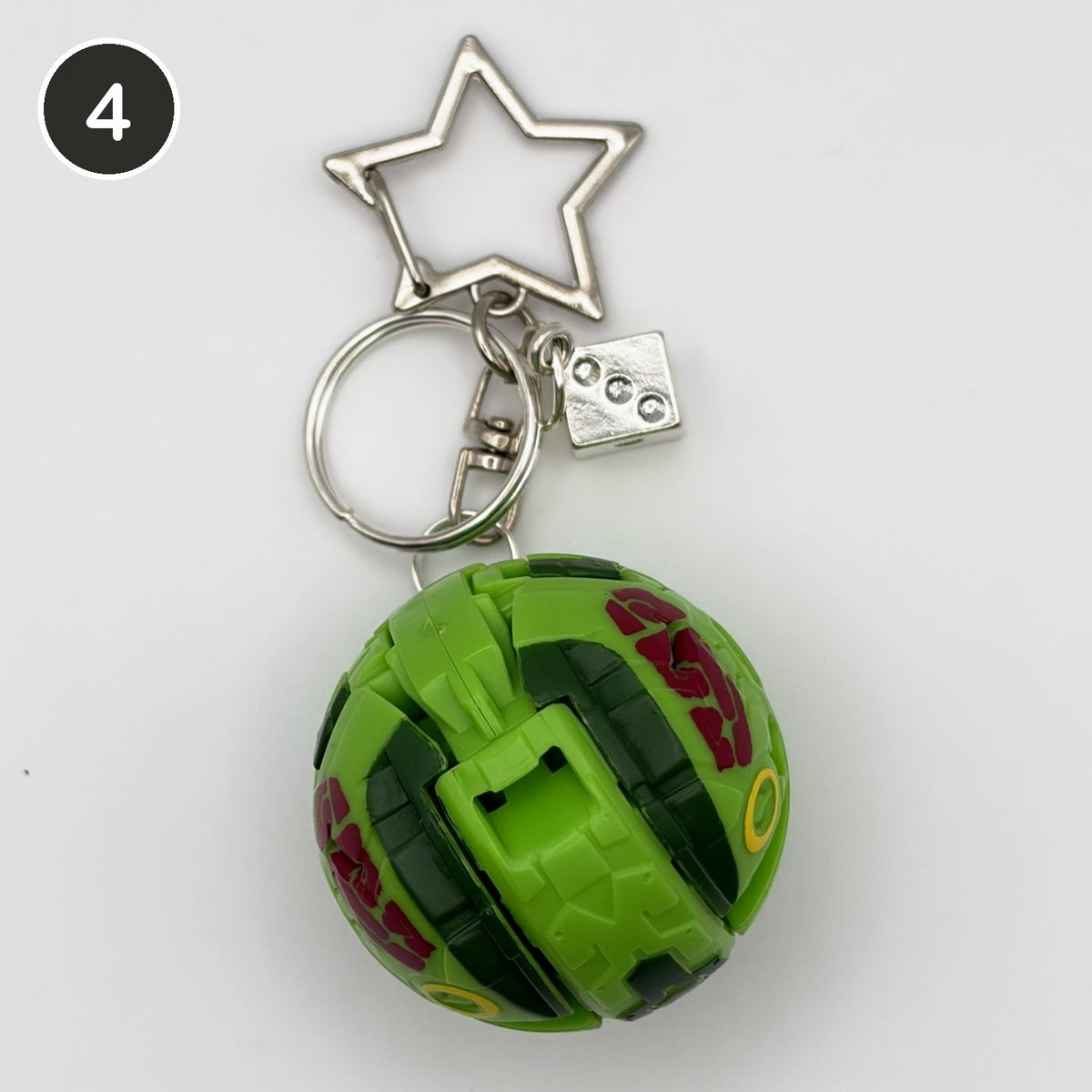 #4 Jackpot Brawler upcycled Bakugan keychain