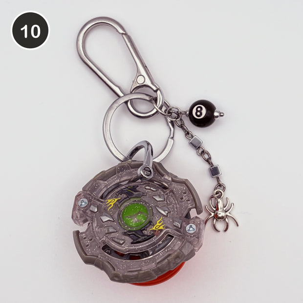 #10 Spider Blade upcycled Beyblade keychain
