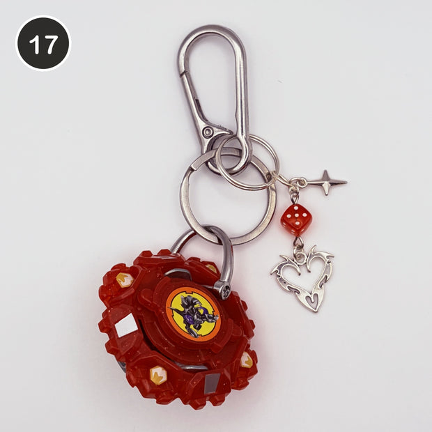 #17 Ruby Blade upcycled Beyblade keychain