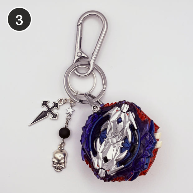 #3 Storm Blade upcycled Beyblade keychain