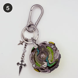 #5 Ghost Blade upcycled Beyblade keychain