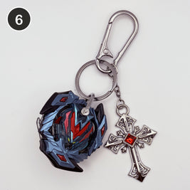#6 Sapphire Blade upcycled Beyblade keychain