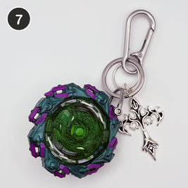 #7 Toxic Blade upcycled Beyblade keychain