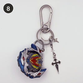 #8 Galaxy Blade upcycled Beyblade keychain