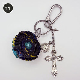 #11 Abyss Blade upcycled Beyblade keychain