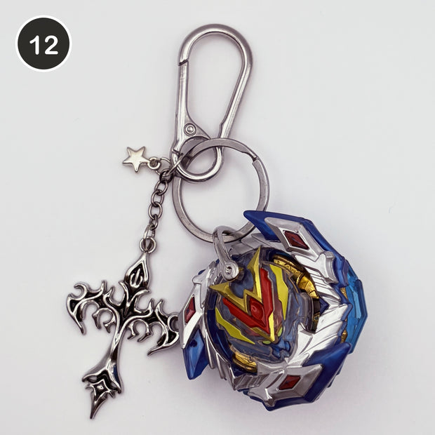 #12 Comet Blade upcycled Beyblade keychain