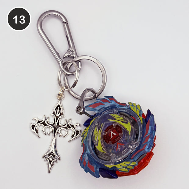 #13 Thunder Blade upcycled Beyblade keychain