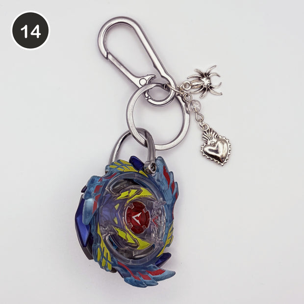 #14 Cobalt Blade upcycled Beyblade keychain