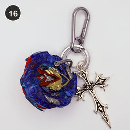 #16 Valor Blade upcycled Beyblade keychain