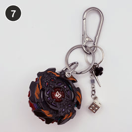 #7 Ember Blade upcycled Beyblade keychain