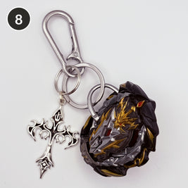 #8 Midas Blade upcycled Beyblade keychain