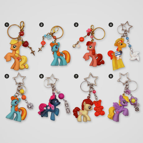 MLP upcycled My Little Pony keychains, all designs