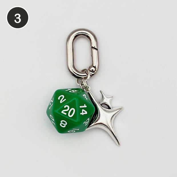 #3 Druid D20 D20 dice keychain