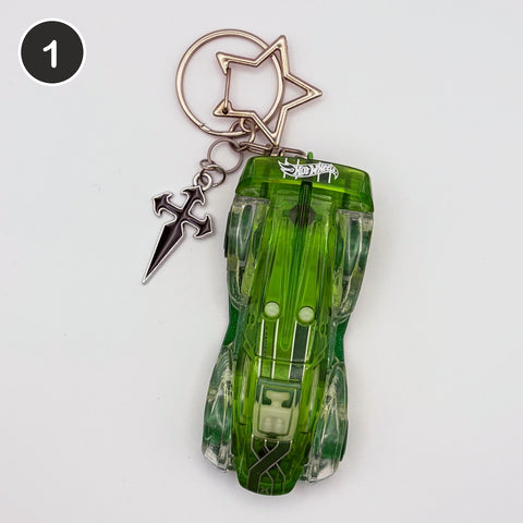 #1 Slime Ride upcycled Hot Wheels keychain