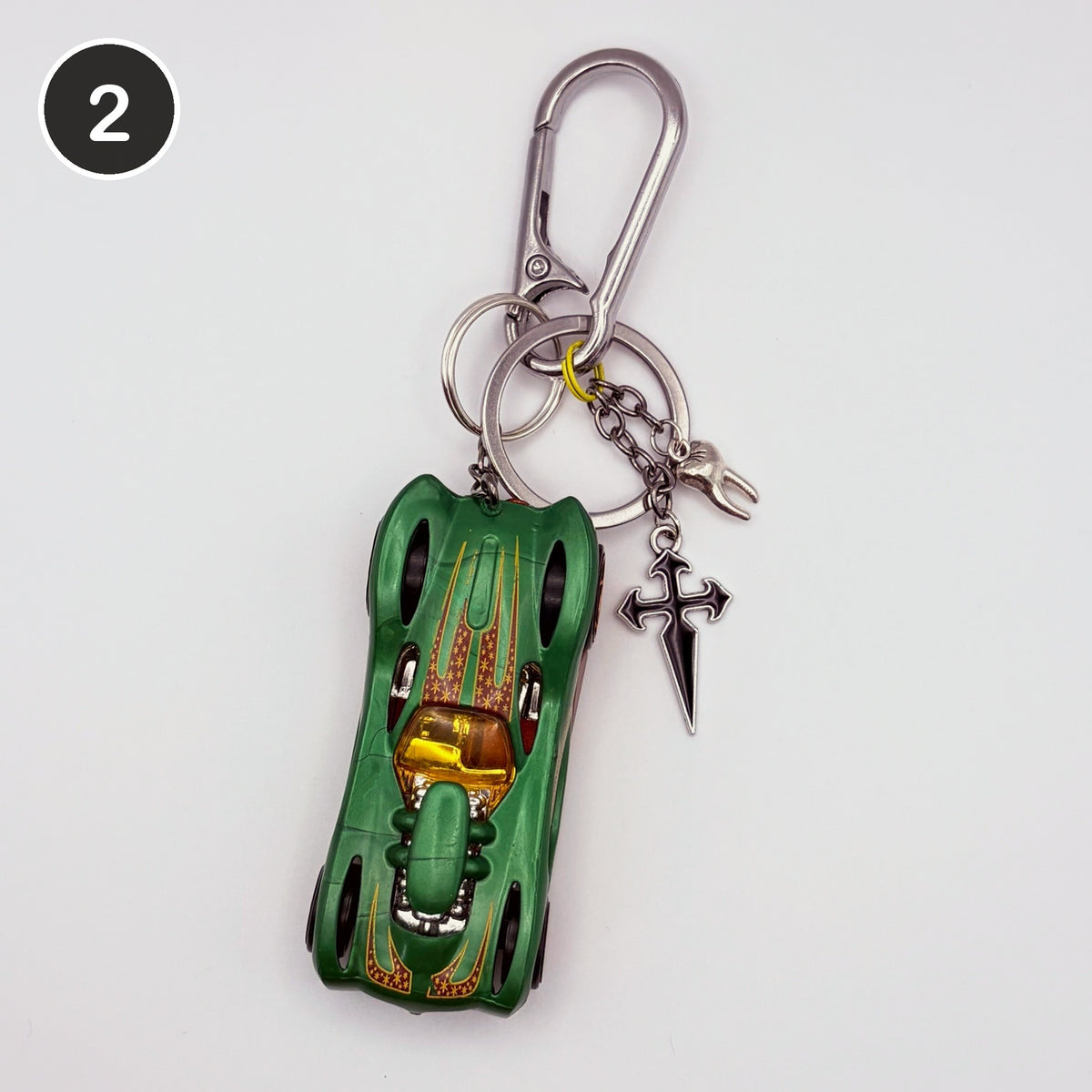 #2 Serpent Ride upcycled Hot Wheels keychain