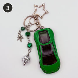 #3 Emerald Ride upcycled Hot Wheels keychain