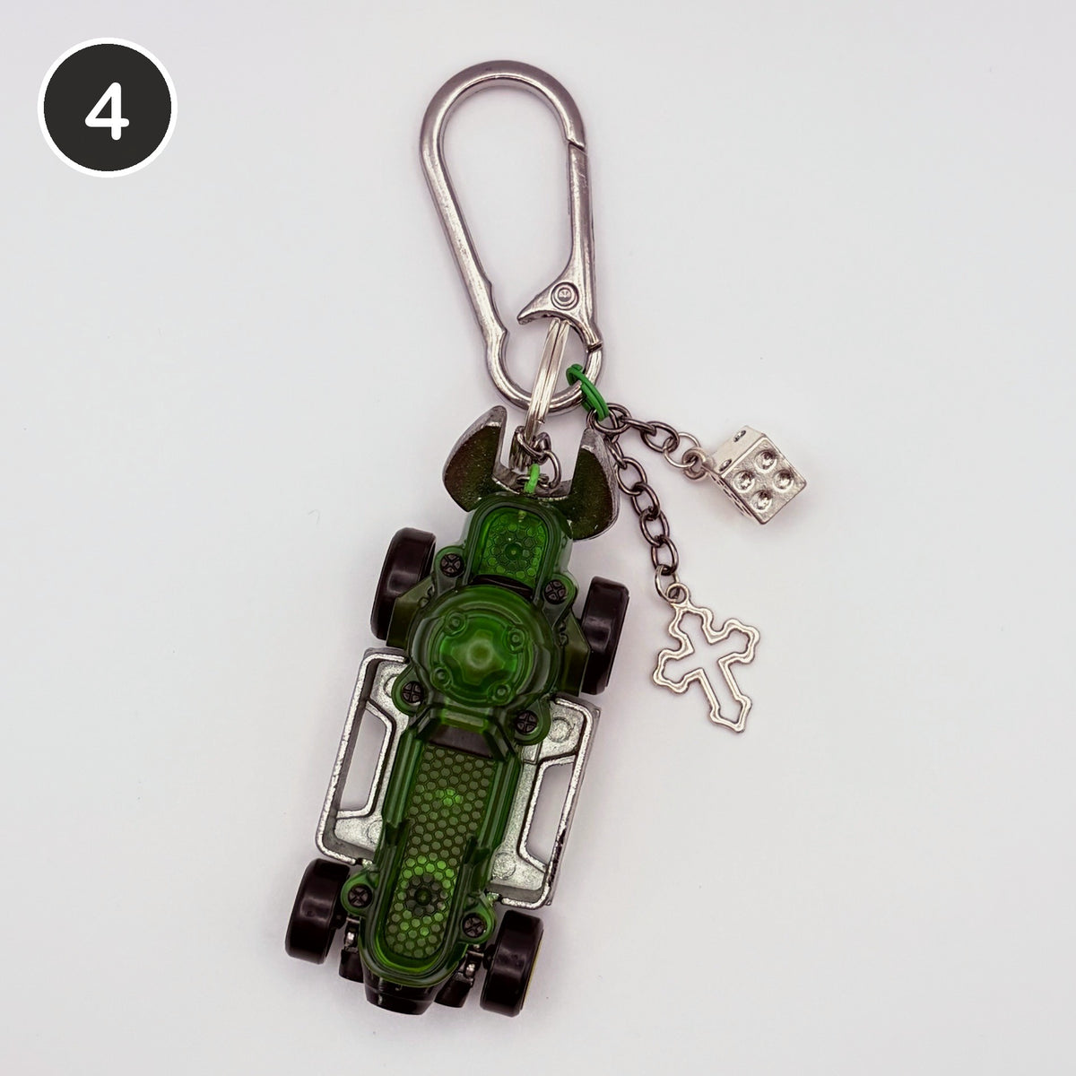 #4 Camo Ride upcycled Hot Wheels keychain