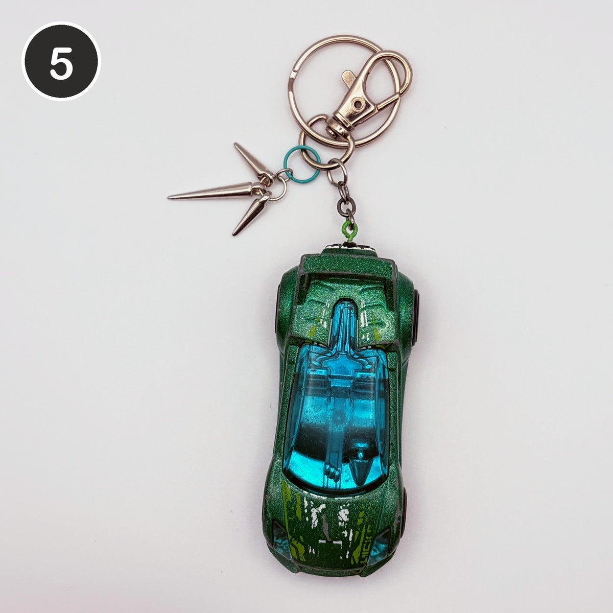 #5 Mermaid Ride upcycled Hot Wheels keychain