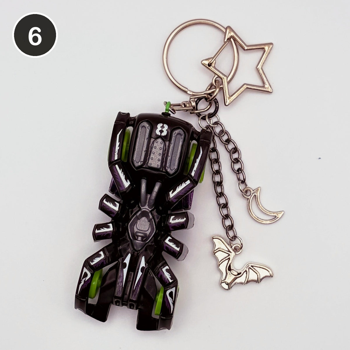 #6 Batwing Ride upcycled Hot Wheels keychain