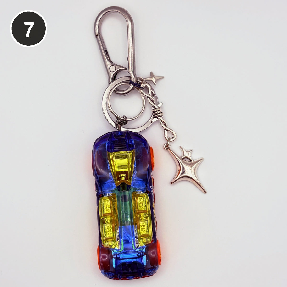 #7 Aquarium Ride upcycled Hot Wheels keychain
