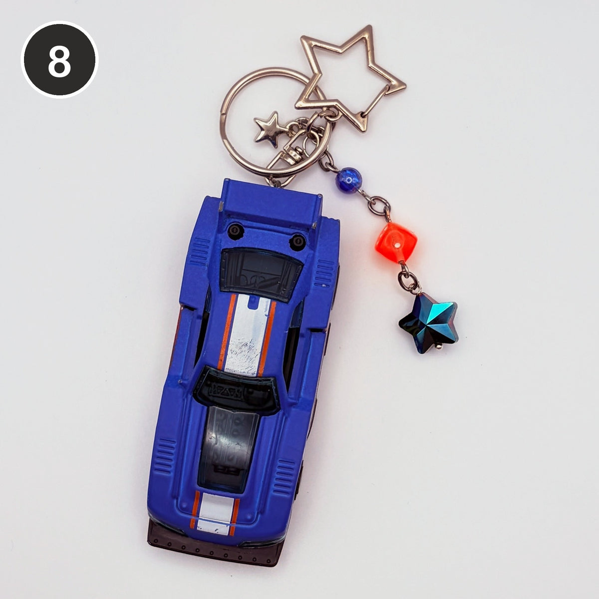 #8 Blueprint Ride upcycled Hot Wheels keychain