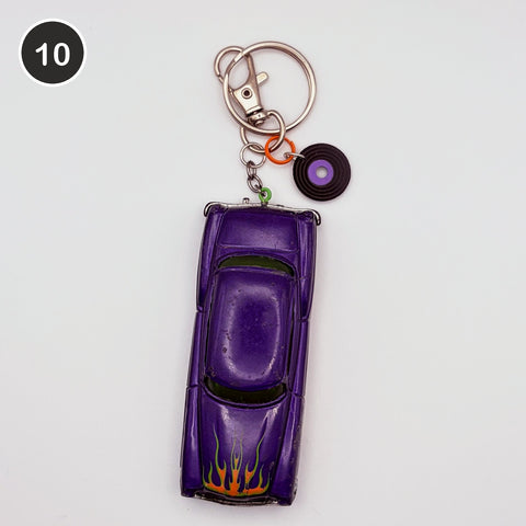 #10 Grape Soda Ride upcycled Hot Wheels keychain