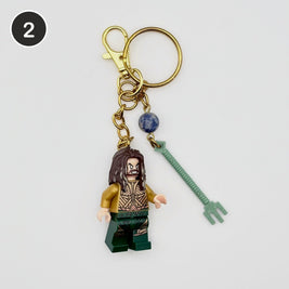 #2 Deep Sea Aquaman upcycled Lego minifigure keychain