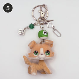#5 Lucky 14 Collie upcycled LPS keychain