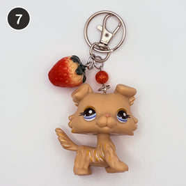 #7 Berry Pie Collie upcycled LPS keychain
