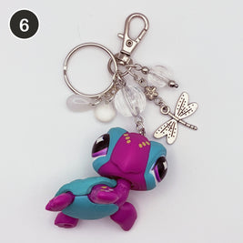 #6 Lagoon Turtle upcycled LPS keychain