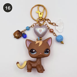 #16 Opaline Cat upcycled LPS keychain