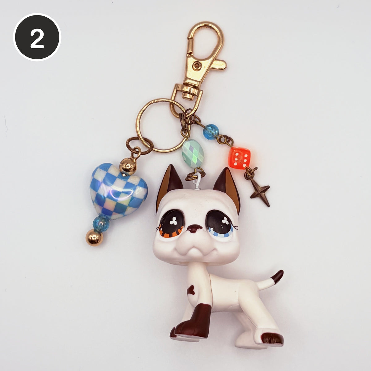 #2 Arcade Great Dane upcycled LPS keychain