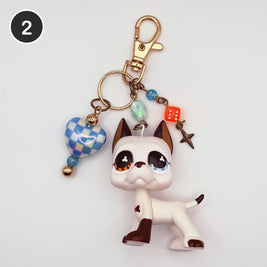 #2 Arcade Great Dane upcycled LPS keychain