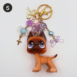 #5 Nova Great Dane upcycled LPS keychain