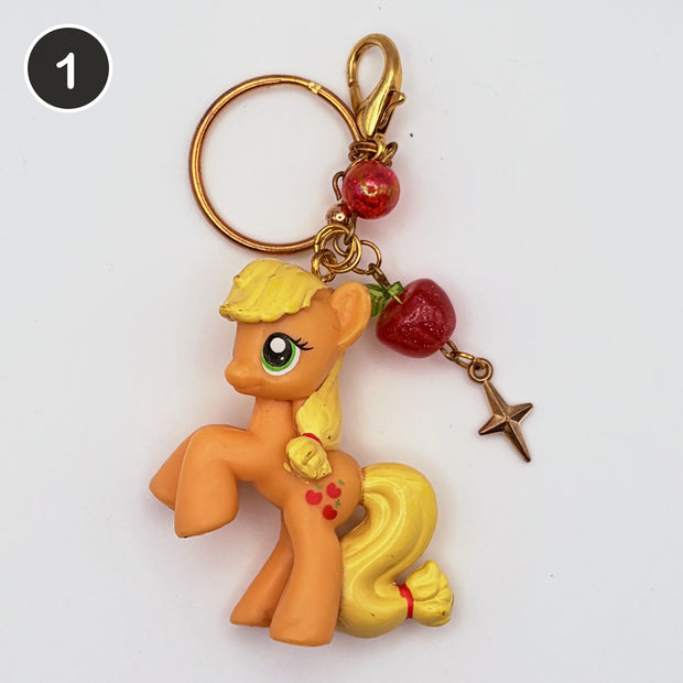 #1 Orchard Pony upcycled My Little Pony keychain