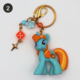 #2 High Roller Pony upcycled My Little Pony keychain