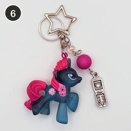 #6 Hotline Pony upcycled My Little Pony keychain
