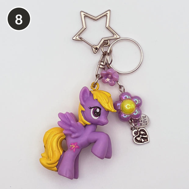 #8 Lavender Pegasus upcycled My Little Pony keychain