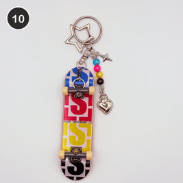#10 Popsicle Board upcycled Tech Deck fingerboard keychain