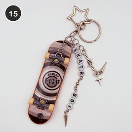 #15 Skater Boi Board upcycled Tech Deck fingerboard keychain