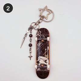 #2 Ash Board upcycled Tech Deck fingerboard keychain