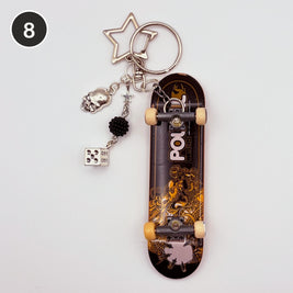 #8 Bronze Board upcycled Tech Deck fingerboard keychain