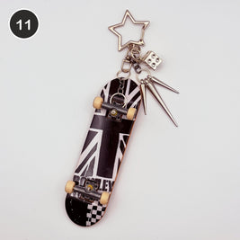 #11 Riot Board upcycled Tech Deck fingerboard keychain