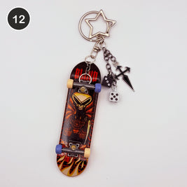#12 Blaze Board upcycled Tech Deck fingerboard keychain
