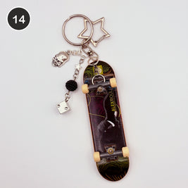 #14 Swamp Board upcycled Tech Deck fingerboard keychain
