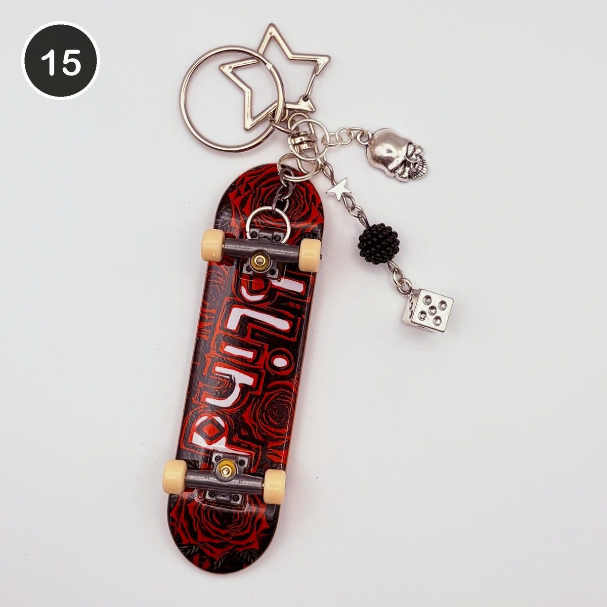 #15 Havoc Board upcycled Tech Deck fingerboard keychain