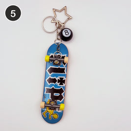 #5 Skyline Board upcycled Tech Deck fingerboard keychain